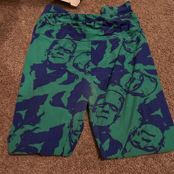 LuLaRoe Frankenstein Avocado Feathers Aztec & Discontinued Prints Leggings Plus - Picture 1 of 12
